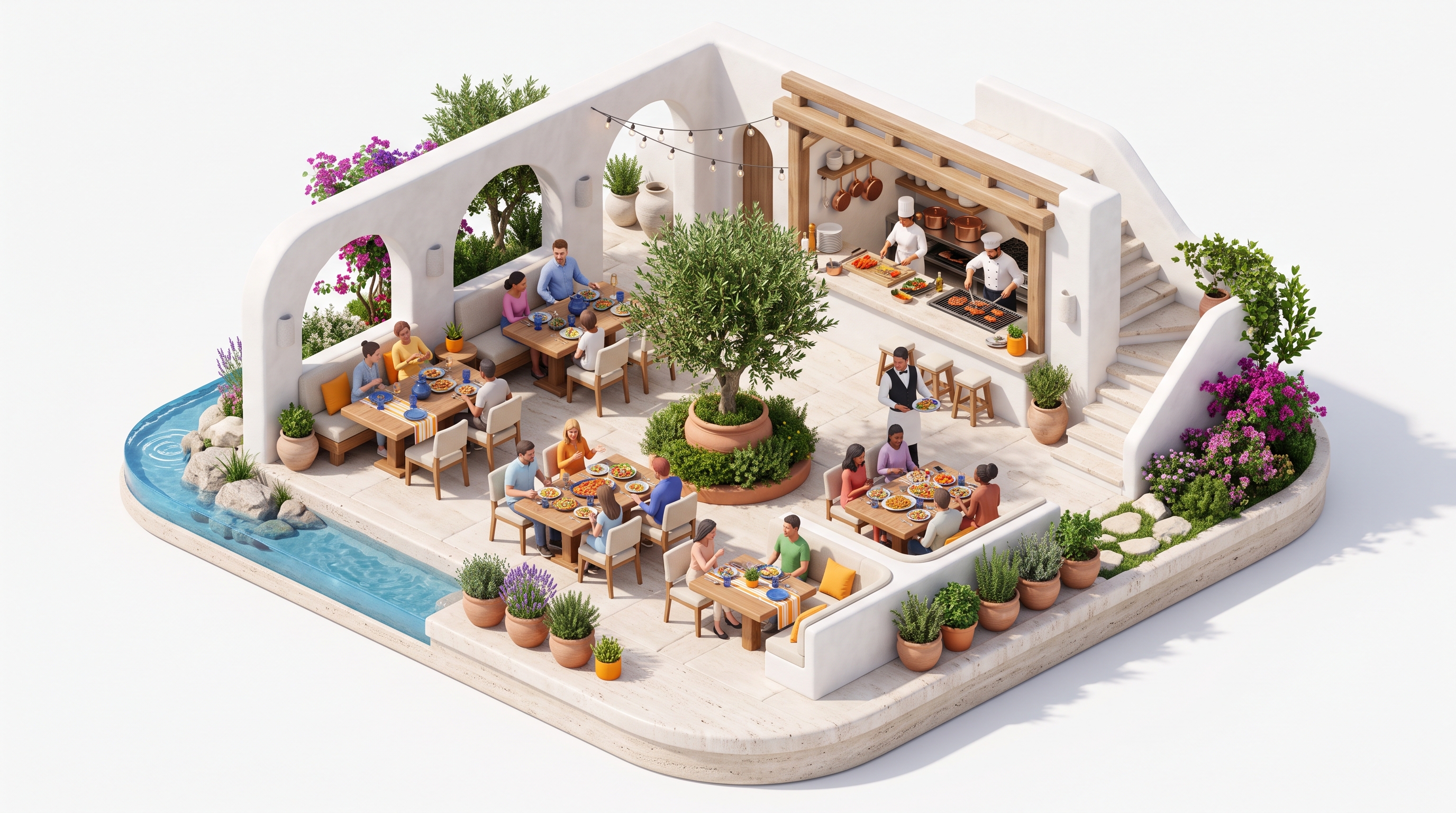 Cheddar Dining OS 3D Environment